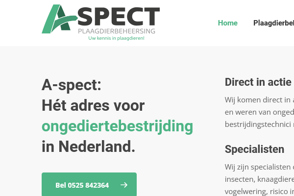 Specialisten op het gebied van ongediertebestrijding