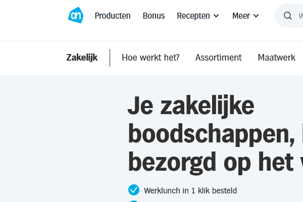 Bestellen van zakelijke boodschappen