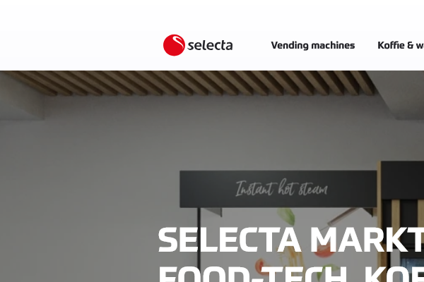 Verkoopautomaten met koffie en snacks