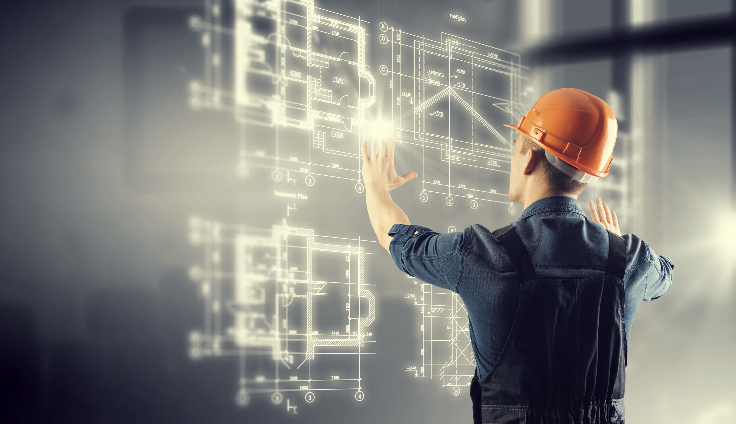 Builder,Man,Draw,Project,.,Mixed,Media,.,Mixed,Media