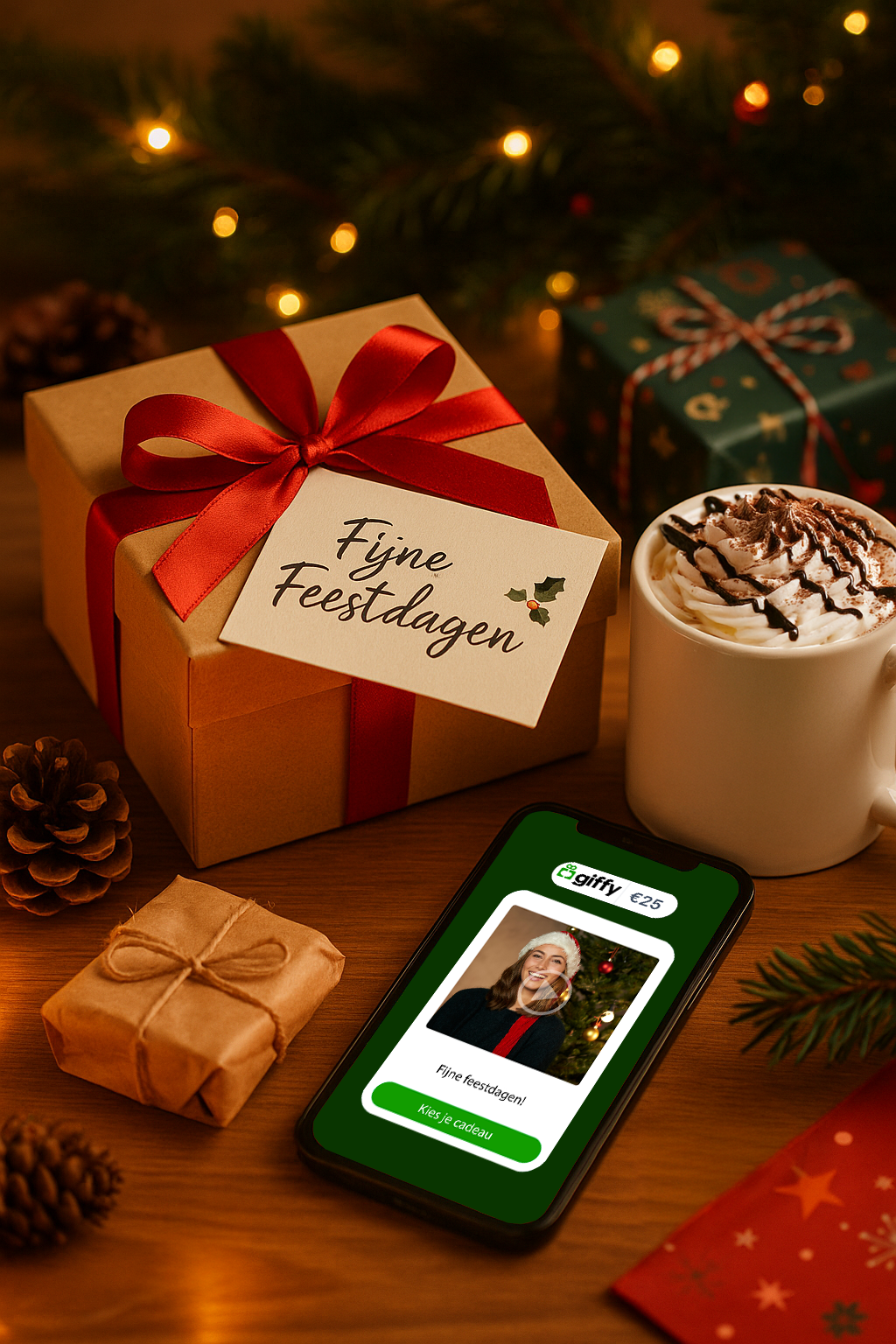 Wij wensen je een kerst vol waardering. En wie weet met Giffy erbij.